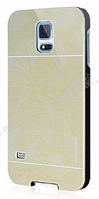 Motomo Prizma Samsung i9600 Galaxy S5 Metal Gold Rubber Klf