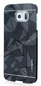 Motomo Prizma Samsung i9800 Galaxy S6 Metal Siyah Rubber Klf
