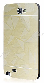 Motomo Prizma Samsung N7100 Galaxy Note 2 Metal Gold Rubber Klf