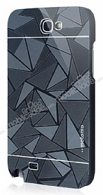 Motomo Prizma Samsung N7100 Galaxy Note 2 Metal Siyah Rubber Klf