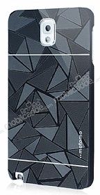 Motomo Prizma Samsung N9000 Galaxy Note 3 Metal Siyah Rubber Klf