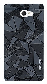 Motomo Prizma Sony Xperia M2 Metal Siyah Rubber Klf