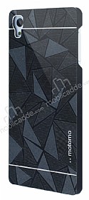 Motomo Prizma Sony Xperia Z3 Plus Metal Siyah Rubber Klf
