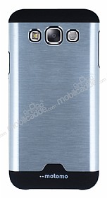Motomo Round Samsung Galaxy E5 Metal Silver Rubber Klf