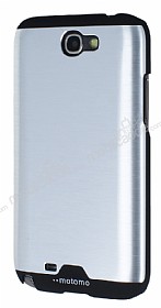 Motomo Round Samsung N7100 Galaxy Note 2 Metal Silver Rubber Klf