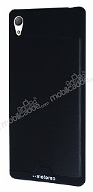 Motomo Round Sony Xperia Z3 Metal Siyah Rubber Klf