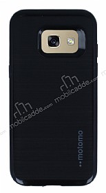 Motomo Samsung Galaxy A3 2017 Siyah Kenarl Siyah Silikon Klf