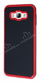 Motomo Samsung Galaxy A8 Krmz Kenarl Siyah Silikon Klf