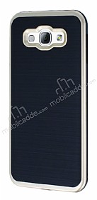 Motomo Samsung Galaxy A8 Gold Kenarl Siyah Silikon Klf
