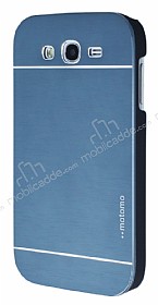 Motomo Samsung Galaxy Grand Metal Lacivert Rubber Klf
