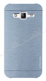 Motomo Samsung Galaxy J5 Metal Silver Rubber Klf