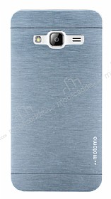 Motomo Samsung Galaxy J3 2016 Metal Silver Rubber Klf