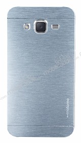 Motomo Samsung Galaxy J2 Metal Silver Rubber Klf