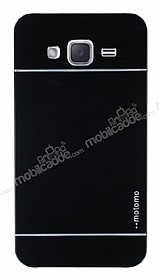 Motomo Samsung Galaxy J2 Metal Siyah Rubber Klf