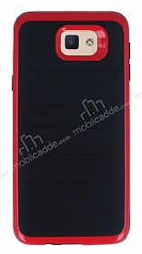Motomo Samsung Galaxy J5 Prime Krmz Kenarl Siyah Silikon Klf