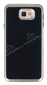 Motomo Samsung Galaxy J5 Prime Gold Kenarl Siyah Silikon Klf