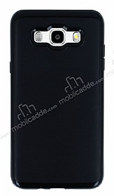 Motomo Samsung Galaxy J7 2016 Siyah Kenarl Siyah Silikon Klf
