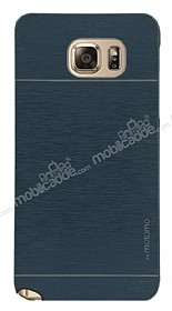 Motomo Samsung Galaxy Note 5 Metal Lacivert Rubber Klf