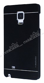Motomo Samsung Galaxy Note Edge Metal Siyah Rubber Klf