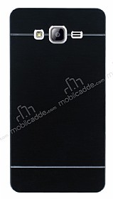 Motomo Samsung Galaxy On7 Metal Siyah Rubber Klf