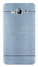 Motomo Samsung Galaxy On7 Metal Silver Rubber Klf