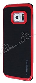 Motomo Samsung Galaxy S6 Edge Plus Krmz Kenarl Siyah Silikon Klf