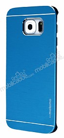 Motomo Samsung Galaxy S6 Edge Metal Mavi Rubber Klf