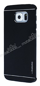 Motomo Samsung Galaxy S6 Edge Metal Siyah Rubber Klf