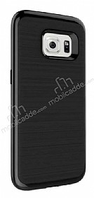Motomo Samsung Galaxy S7 Edge Siyah Kenarl Siyah Silikon Klf