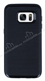 Motomo Samsung Galaxy S7 Siyah Kenarl Siyah Silikon Klf