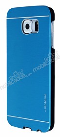 Motomo Samsung i9800 Galaxy S6 Metal Mavi Rubber Klf