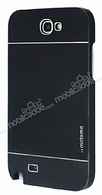 Motomo Samsung N7100 Galaxy Note 2 Metal Siyah Klf