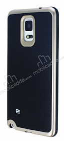 Motomo Samsung N9100 Galaxy Note 4 Gold Kenarl Siyah Silikon Klf