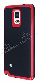 Motomo Samsung N9100 Galaxy Note 4 Krmz Kenarl Siyah Silikon Klf