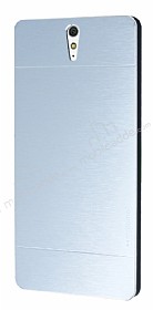 Motomo Sony Xperia C5 Ultra Metal Silver Rubber Klf
