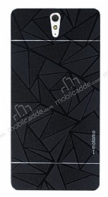 Motomo Prizma Sony Xperia C5 Ultra Metal Siyah Rubber Klf