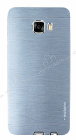 Motomo Samsung Galaxy C7 SM-C7000 Metal Silver Rubber Klf