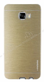 Motomo Samsung Galaxy C7 SM-C7000 Metal Gold Rubber Klf