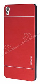 Motomo Sony Xperia E5 Metal Krmz Rubber Klf