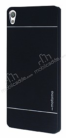 Motomo Sony Xperia E5 Metal Siyah Rubber Klf