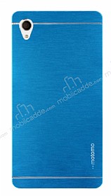 Motomo Sony Xperia M4 Aqua Metal Mavi Rubber Klf