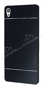 Motomo Sony Xperia XA Ultra Metal Siyah Rubber Klf