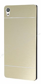 Motomo Sony Xperia XA Ultra Metal Gold Rubber Klf