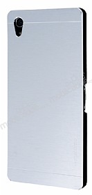 Motomo Sony Xperia Z2 Metal Silver Rubber Klf