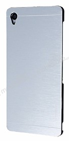 Motomo Sony Xperia Z3 Metal Silver Rubber Klf