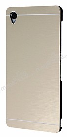 Motomo Sony Xperia Z3 Metal Gold Rubber Klf
