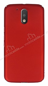 Motorola Moto G4 Plus Tam Kenar Koruma Krmz Rubber Klf