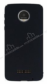 Motorola Moto Z Play Tam Kenar Koruma Siyah Rubber Klf