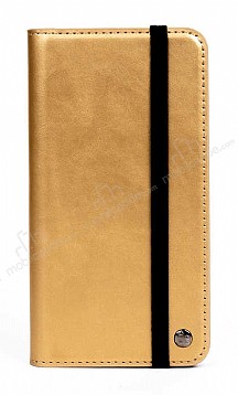 Multi Samsung Galaxy Note 20 Czdanl Yan Kapakl Gold Deri Klf