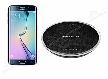 Nillkin Magic Disk 3 Samsung Galaxy S6 Edge Plus Siyah Kablosuz arj Cihaz